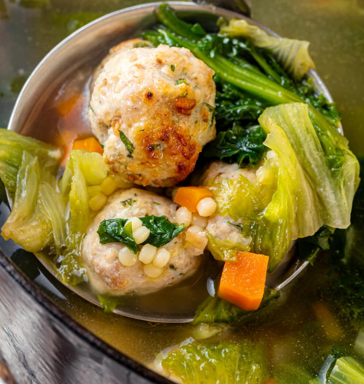 Soup with Turkey Meatballs