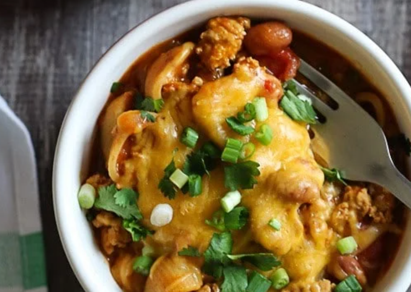 Ultimate Cheesy Turkey Taco Chili Mac